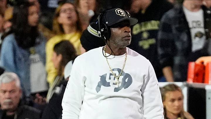 Oct 17, 2026; Boulder, Colorado, USA; Colorado Buffaloes head coach Deion Sanders during the second quarter against the Utah Utes at Folsom Field. Oct 17, 2026; Boulder, Colorado, USA; Colorado Buffaloes head coach Deion Sanders during the second quarter against the Utah Utes at Folsom Field.