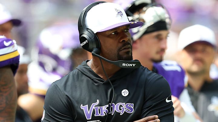 Minnesota Vikings defensive coordinator Brian Flores
