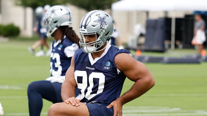 Dallas Cowboys defensive tackle Solomon Thomas before practice at the Ford Center at the Star Training Facility