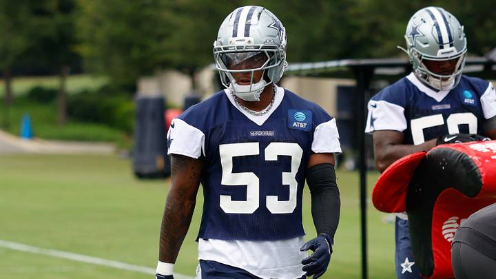 Dallas Cowboys linebacker Dee Winters goes through a drill during practice at the Ford Center at the Star Training Facility. Dallas Cowboys linebacker Dee Winters goes through a drill during practice at the Ford Center at the Star Training Facility.