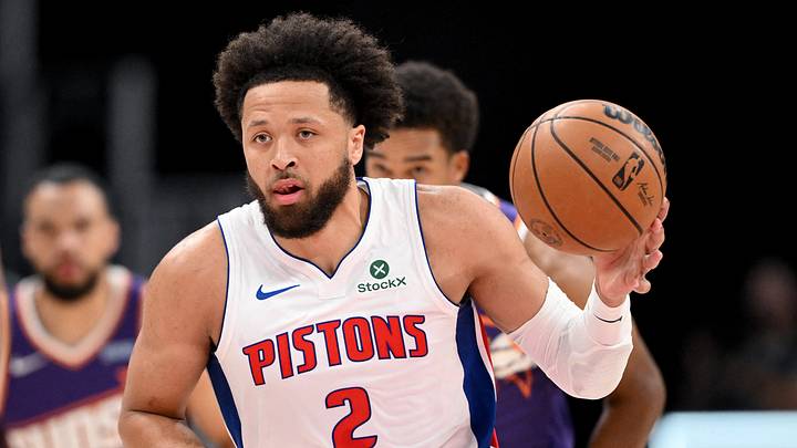 Oct 5, 2026; Detroit, Michigan, USA; Detroit Pistons guard Cade Cunningham (2) takes the ball up the court against the Phoenix Suns in the first quarter at Little Caesars Arena. Mandatory Credit: Lon Horwedel-Imagn Images Oct 5, 2026; Detroit, Michigan, USA; Detroit Pistons guard Cade Cunningham (2) takes the ball up the court against the Phoenix Suns in the first quarter at Little Caesars Arena. Mandatory Credit: Lon Horwedel-Imagn Images