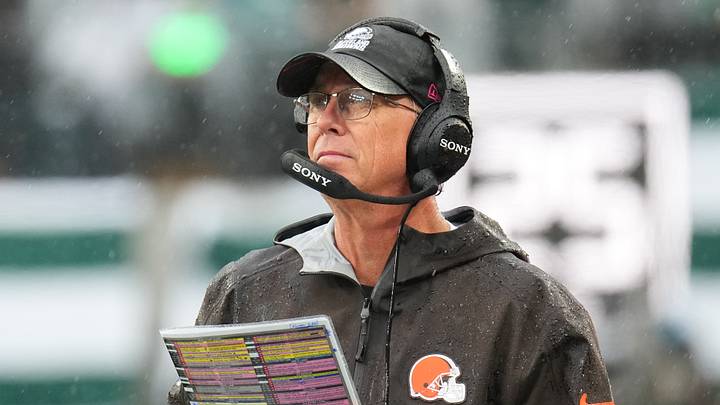 Cleveland Browns head coach Todd Monken looks on