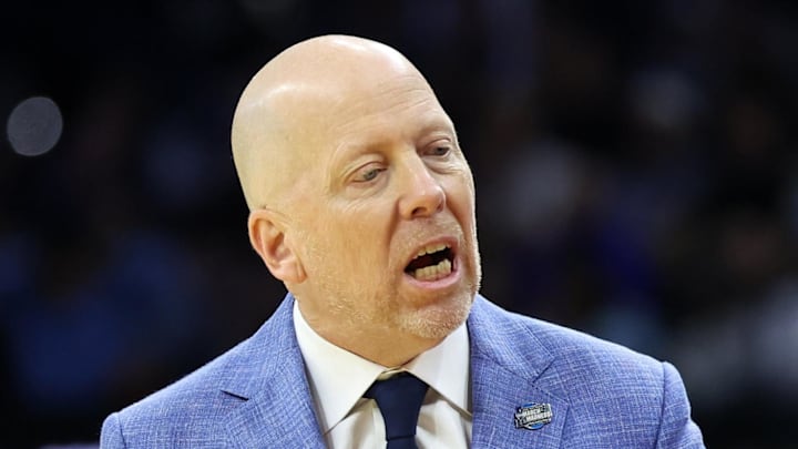 Mar 20, 2026; Philadelphia, PA, USA; UCLA Bruins head coach Mick Cronin reacts in the second half during a first round game of the men's 2026 NCAA Tournament at Xfinity Mobile Arena. Mandatory Credit: Bill Streicher-Imagn Images
