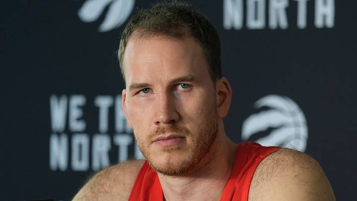 Toronto Raptors center Jakob Poeltl talks to the media during Toronto Raptors-Media Day Toronto Raptors center Jakob Poeltl talks to the media during Toronto Raptors-Media Day