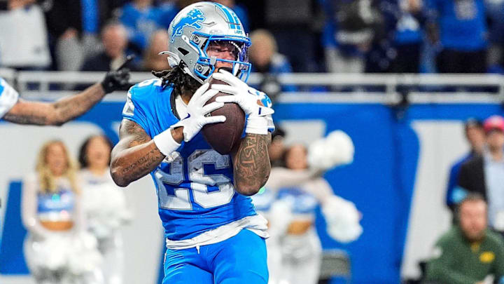 Detroit Lions running back Jahmyr Gibbs.