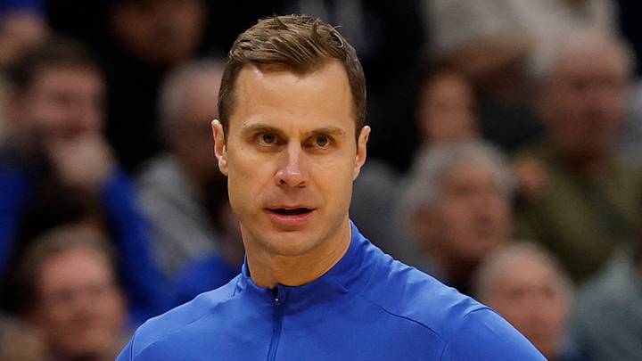 Mar 29, 2026; Washington, DC, USA; Duke Blue Devils head coach Jon Scheyer looks on against the UConn Huskies in the first half during an Elite Eight game of the East Regional of the men's 2026 NCAA Tournament at Capital One Arena. Mandatory Credit: Geoff Burke-Imagn Images Mar 29, 2026; Washington, DC, USA; Duke Blue Devils head coach Jon Scheyer looks on against the UConn Huskies in the first half during an Elite Eight game of the East Regional of the men's 2026 NCAA Tournament at Capital One Arena. Mandatory Credit: Geoff Burke-Imagn Images