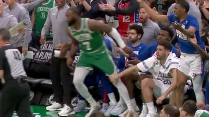 Niang seemed to grab Brown's leg as he tried to get back on defense.