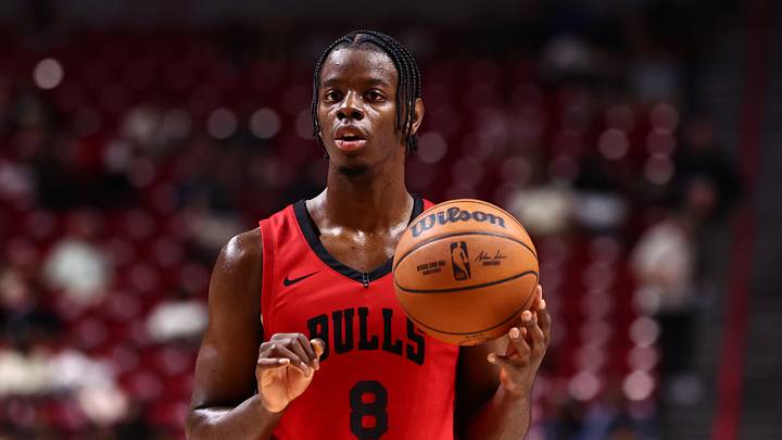 LAS VEGAS, NV - JULY 13: Caleb Wilson #8 of the Chicago Bulls. (Photo by Mike Kirschbaum/NBAE via Getty Images) LAS VEGAS, NV - JULY 13: Caleb Wilson #8 of the Chicago Bulls. (Photo by Mike Kirschbaum/NBAE via Getty Images)