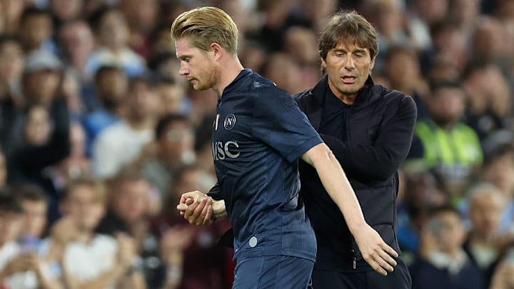 Kevin De Bruyne was hauled off after just 26 minutes.