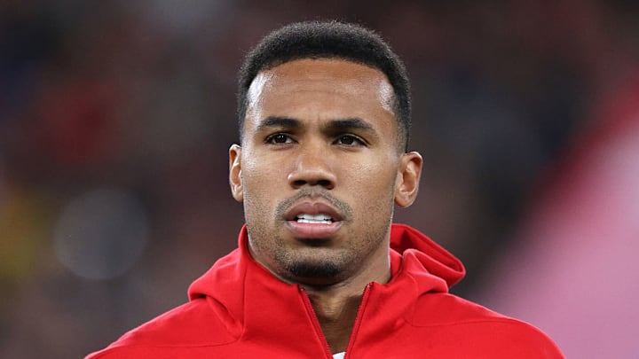 Gabriel is back in action for the Gunners.