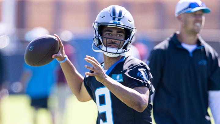 Panthers QB Bryce Young is one of a short list of potential sleeper candidates in 2025 fantasy football leagues. 