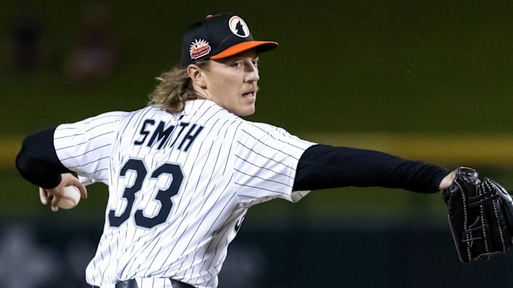 Chicago White Sox pitcher Hagen Smith during the Arizona Fall League Fall Stars Game at Sloan Park.
