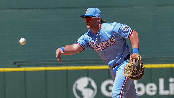 Texas Rangers first baseman Blaine Crim.