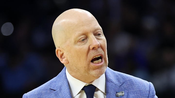 Mar 20, 2026; Philadelphia, PA, USA; UCLA Bruins head coach Mick Cronin reacts in the second half during a first round game of the men's 2026 NCAA Tournament at Xfinity Mobile Arena. Mandatory Credit: Bill Streicher-Imagn Images