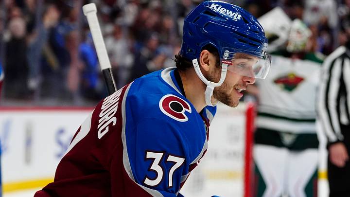 May 3, 2026; Denver, Colorado, USA; Colorado Avalanche defenseman Nick Blankenburg (37) celebrates his goal scored against the Minnesota Wild during the second period in game one of the second round of the 2026 Stanley Cup Playoffs at Ball Arena. Mandatory Credit: Ron Chenoy-Imagn Images May 3, 2026; Denver, Colorado, USA; Colorado Avalanche defenseman Nick Blankenburg (37) celebrates his goal scored against the Minnesota Wild during the second period in game one of the second round of the 2026 Stanley Cup Playoffs at Ball Arena. Mandatory Credit: Ron Chenoy-Imagn Images