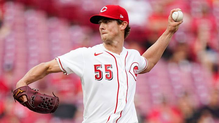 Cincinnati Reds pitcher Brandon Williamson (55) delivers a pitch