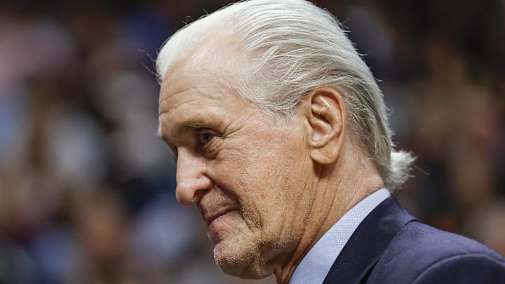 Dec 23, 2022; Miami, Florida, USA; Miami Heat team president Pat Riley looks on during the game between the Miami Heat and the Indiana Pacers at FTX Arena. Mandatory Credit: Sam Navarro-Imagn Images