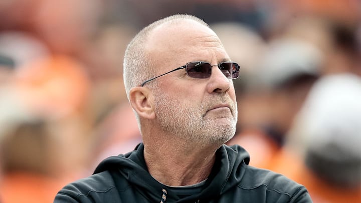 Nov 19, 2017; Denver, CO, USA; Cincinnati Bengals secondaries coach Kevin Coyle before the game against the Denver Broncos at Sports Authority Field at Mile High. Mandatory Credit: Isaiah J. Downing-Imagn Images