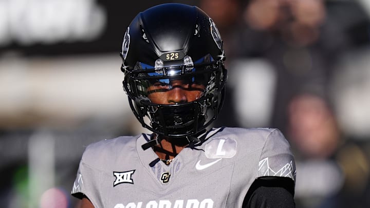 Nov 16, 2024; Boulder, Colorado, USA; Colorado Buffaloes quarterback Shedeur Sanders (2) looks on before the game against the Utah Utes at Folsom Field. Mandatory Credit: Ron Chenoy-Imagn Images