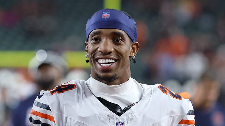 Chicago Bears cornerback Malik Muhammad (24) smiles