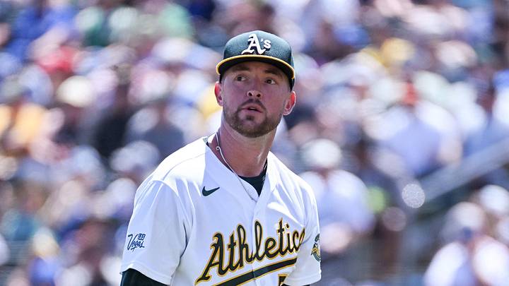 Apr 30, 2026; West Sacramento, California, USA; Athletics pitcher Jeffrey Springs (59) walks off the mound during the first inning of the game against the Kansas City Royals at Sutter Health Park. Mandatory Credit: Ed Szczepanski-Imagn Images