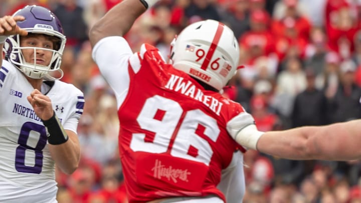 Williams Nwaneri totaled 27 tackles, 2.5 sacks, and 1 PBU in his redshirt freshman season at Nebraska. Williams Nwaneri totaled 27 tackles, 2.5 sacks, and 1 PBU in his redshirt freshman season at Nebraska.