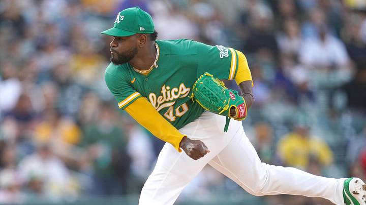May 29, 2026; West Sacramento, California, USA; Athletics pitcher Luis Severino (40) follows through on a pitch against the New York Yankees in the first inning at Sutter Health Park. Mandatory Credit: Cary Edmondson-Imagn Images May 29, 2026; West Sacramento, California, USA; Athletics pitcher Luis Severino (40) follows through on a pitch against the New York Yankees in the first inning at Sutter Health Park. Mandatory Credit: Cary Edmondson-Imagn Images