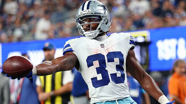 Dallas Cowboys running back Javonte Williams carries the ball for a touchdown against the New York Giants. Dallas Cowboys running back Javonte Williams carries the ball for a touchdown against the New York Giants.