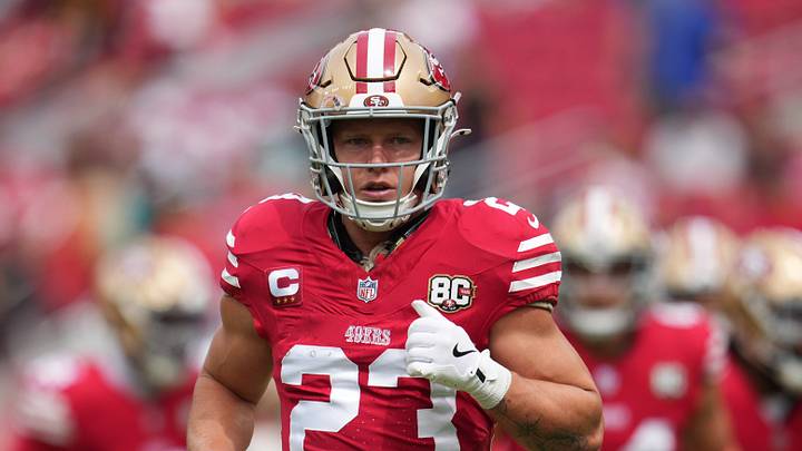 San Francisco 49ers running back Christian McCaffrey (23) San Francisco 49ers running back Christian McCaffrey (23)