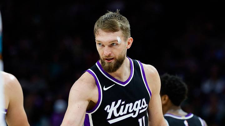 Mar 17, 2025; Sacramento, California, USA; Sacramento Kings forward Domantas Sabonis (11) looks on after a play during the second quarter against the Memphis Grizzlies at Golden 1 Center. Mar 17, 2025; Sacramento, California, USA; Sacramento Kings forward Domantas Sabonis (11) looks on after a play during the second quarter against the Memphis Grizzlies at Golden 1 Center.