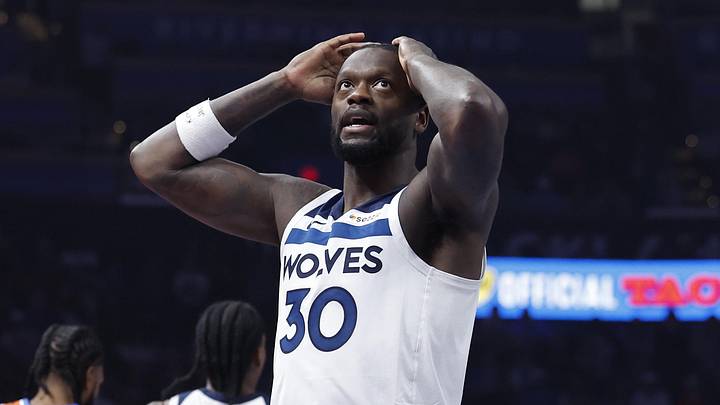 Nov 26, 2025; Oklahoma City, Oklahoma, USA; Minnesota Timberwolves forward Julius Randle (30) reacts after a call against him after a play against the Oklahoma City Thunder during the second quarter at Paycom Center. Mandatory Credit: Alonzo Adams-Imagn Images Nov 26, 2025; Oklahoma City, Oklahoma, USA; Minnesota Timberwolves forward Julius Randle (30) reacts after a call against him after a play against the Oklahoma City Thunder during the second quarter at Paycom Center. Mandatory Credit: Alonzo Adams-Imagn Images