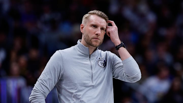 Feb 11, 2026; Denver, Colorado, USA; Memphis Grizzlies head coach Tuomas Iisalo in the second quarter against the Denver Nuggets at Ball Arena. Mandatory Credit: Isaiah J. Downing-Imagn Images Feb 11, 2026; Denver, Colorado, USA; Memphis Grizzlies head coach Tuomas Iisalo in the second quarter against the Denver Nuggets at Ball Arena. Mandatory Credit: Isaiah J. Downing-Imagn Images