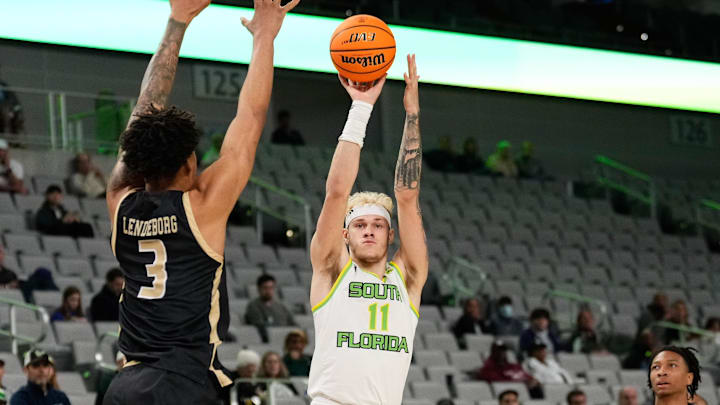 Mar 16, 2024; Fort Worth, TX, USA; South Florida Bulls forward Kasean Pryor (11) Mar 16, 2024; Fort Worth, TX, USA; South Florida Bulls forward Kasean Pryor (11)