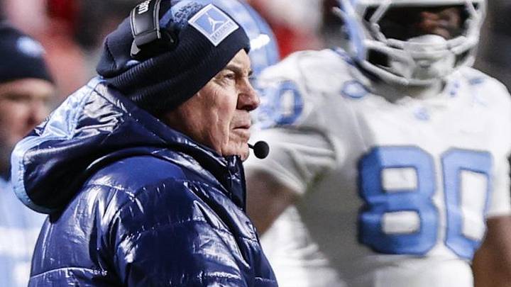 Nov 29, 2025; Raleigh, North Carolina, USA; North Carolina Tar Heels head coach Bill Belichick on the sideline during the second half of the game against NC State Wolfpack at Carter-Finley Stadium. Mandatory Credit: Jaylynn Nash-Imagn Images Nov 29, 2025; Raleigh, North Carolina, USA; North Carolina Tar Heels head coach Bill Belichick on the sideline during the second half of the game against NC State Wolfpack at Carter-Finley Stadium. Mandatory Credit: Jaylynn Nash-Imagn Images