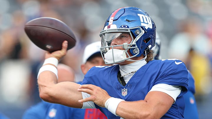 Giants quarterback Jaxson Dart will make his first NFL start against the Chargers at home.
