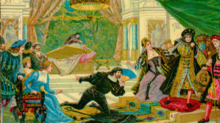 The "Mousetrap" scene in 'Hamlet', where Shakespeare’s play within a play is used to expose a king’s guilt.
