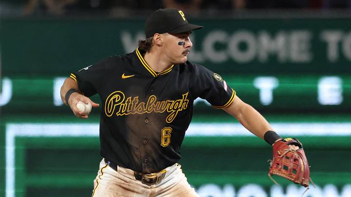 Sep 5, 2026; Pittsburgh, Pennsylvania, USA; Pittsburgh Pirates shortstop Konnor Griffin (6) throws to first base after a force out at second base against the Los Angeles Angels during the ninth inning at PNC Park. Mandatory Credit: Charles LeClaire-Imagn Images Sep 5, 2026; Pittsburgh, Pennsylvania, USA; Pittsburgh Pirates shortstop Konnor Griffin (6) throws to first base after a force out at second base against the Los Angeles Angels during the ninth inning at PNC Park. Mandatory Credit: Charles LeClaire-Imagn Images