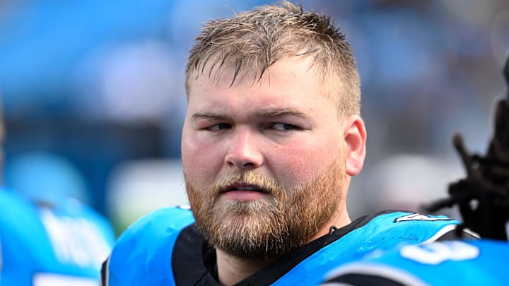 Carolina Panthers center Cade Mays (64).