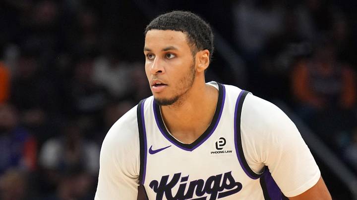 Jan 2, 2026; Phoenix, Arizona, USA; Sacramento Kings forward Keegan Murray (13) controls the ball against the Phoenix Suns during the second half at Mortgage Matchup Center. Mandatory Credit: Joe Camporeale-Imagn Images