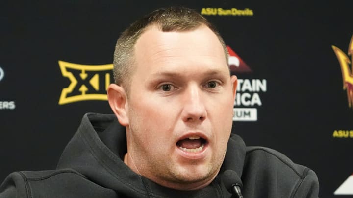 Arizona State head coach Kenny Dillingham holds a news conference on Oct. 27, 2025, in Tempe. Arizona State head coach Kenny Dillingham holds a news conference on Oct. 27, 2025, in Tempe.