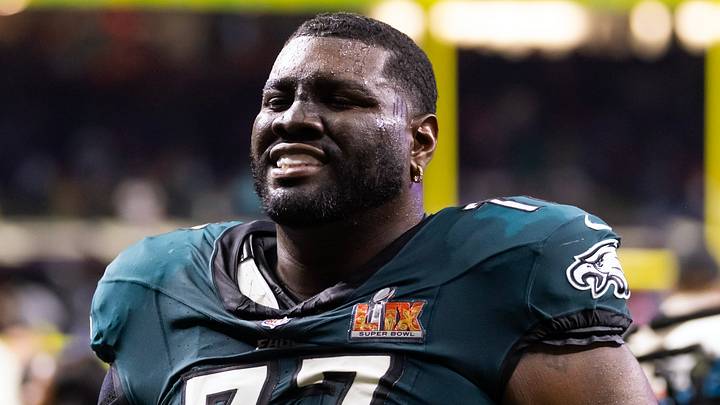 Philadelphia Eagles offensive tackle Mekhi Becton Philadelphia Eagles offensive tackle Mekhi Becton