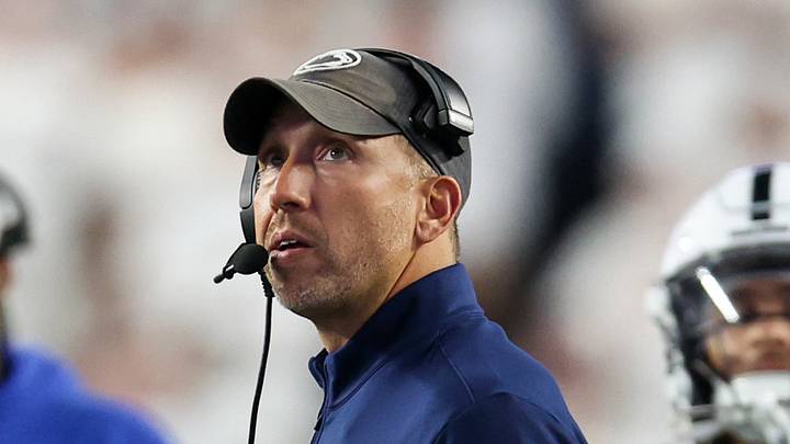Oct 10, 2026; University Park, Pennsylvania, USA; Penn State Nittany Lions head coach Matt Campbell looks at the video board from the sideline during the second quarter against the Southern California Trojans at West Shore Home Field at Beaver Stadium. Mandatory Credit: Matthew O'Haren-Imagn Images Oct 10, 2026; University Park, Pennsylvania, USA; Penn State Nittany Lions head coach Matt Campbell looks at the video board from the sideline during the second quarter against the Southern California Trojans at West Shore Home Field at Beaver Stadium. Mandatory Credit: Matthew O'Haren-Imagn Images