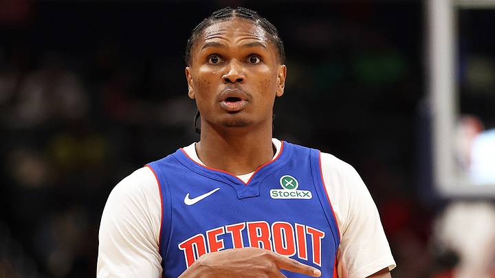 Mar 17, 2026; Washington, District of Columbia, USA; Detroit Pistons guard Ausar Thompson (9) looks on during first half against the Washington Wizards at Capital One Arena. Mandatory Credit: Daniel Kucin Jr.-Imagn Images