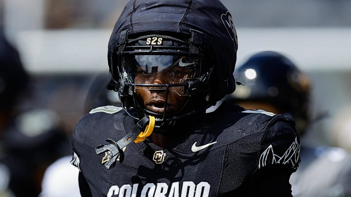 Apr 19, 2025; Boulder, CO, USA; Colorado Buffaloes linebacker Reginald Hughes (50) during the spring game at Folsom Field. Mandatory Credit: Isaiah J. Downing-Imagn Images