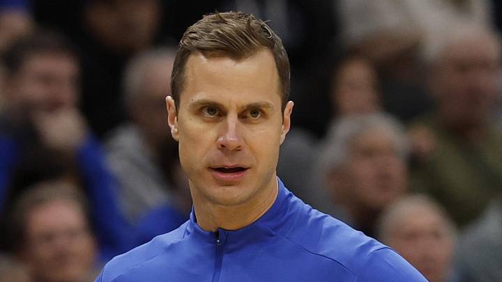 Mar 29, 2026; Washington, DC, USA; Duke Blue Devils head coach Jon Scheyer looks on against the UConn Huskies in the first half during an Elite Eight game of the East Regional of the men's 2026 NCAA Tournament at Capital One Arena. Mandatory Credit: Geoff Burke-Imagn Images Mar 29, 2026; Washington, DC, USA; Duke Blue Devils head coach Jon Scheyer looks on against the UConn Huskies in the first half during an Elite Eight game of the East Regional of the men's 2026 NCAA Tournament at Capital One Arena. Mandatory Credit: Geoff Burke-Imagn Images