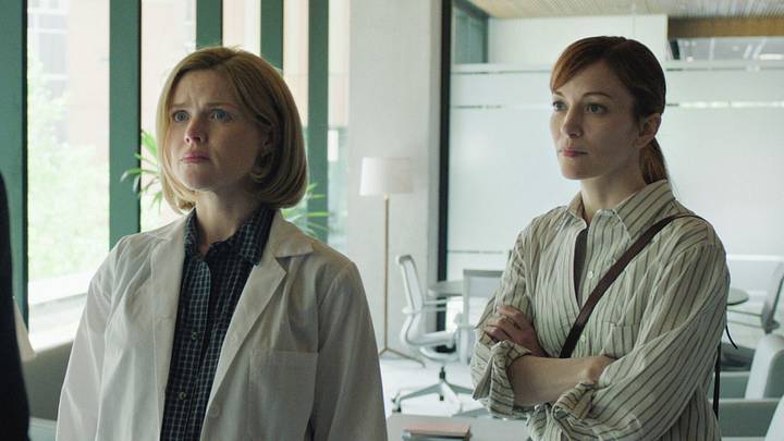 I Will Find You. (L to R) Erin Richards as Cheryl Dreason and Britt Lower as Rachel Mills in Episode #105 of I Will Find You