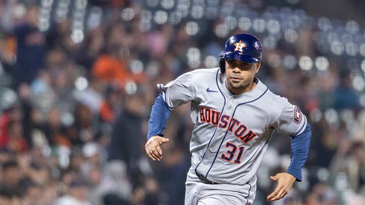 Houston Astros left fielder LaMonte Wade Jr. (31) comes in to score during the tenth inning against the San Francisco Giants at Oracle Park. Mandatory Credit: Bob Kupbens-Imagn Images Houston Astros left fielder LaMonte Wade Jr. (31) comes in to score during the tenth inning against the San Francisco Giants at Oracle Park. Mandatory Credit: Bob Kupbens-Imagn Images
