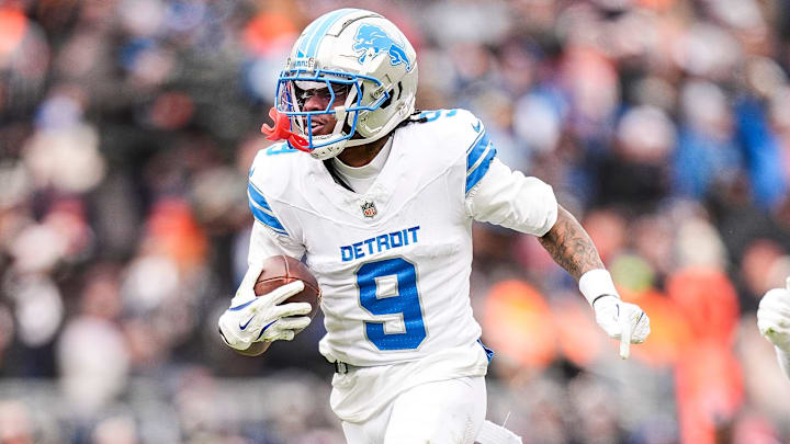 Detroit Lions wide receiver Jameson Williams (9).