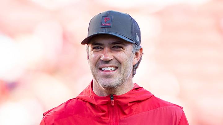 Atlanta Falcons offensive coordinator Zac Robinson before the game against the San Francisco 49ers at Levi's Stadium. Atlanta Falcons offensive coordinator Zac Robinson before the game against the San Francisco 49ers at Levi's Stadium.