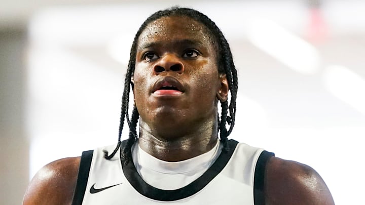 Paul VI Panthers guard Jordan Smith (23) prepares to shoot free throws during the third quarter of the City of Palms Classic first round game against the Garfield Heights Bulldogs at Suncoast Credit Union Arena in Fort Myers, Fla., on Thursday, Dec. 18, 2025.